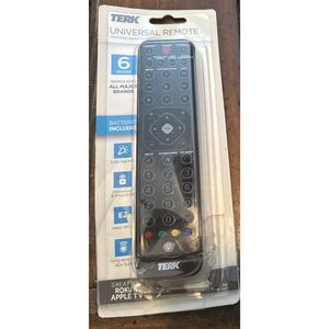 Terk‎ Universal Remote Control 6-Device TKRTBL06B + Instructions/Batteries Open